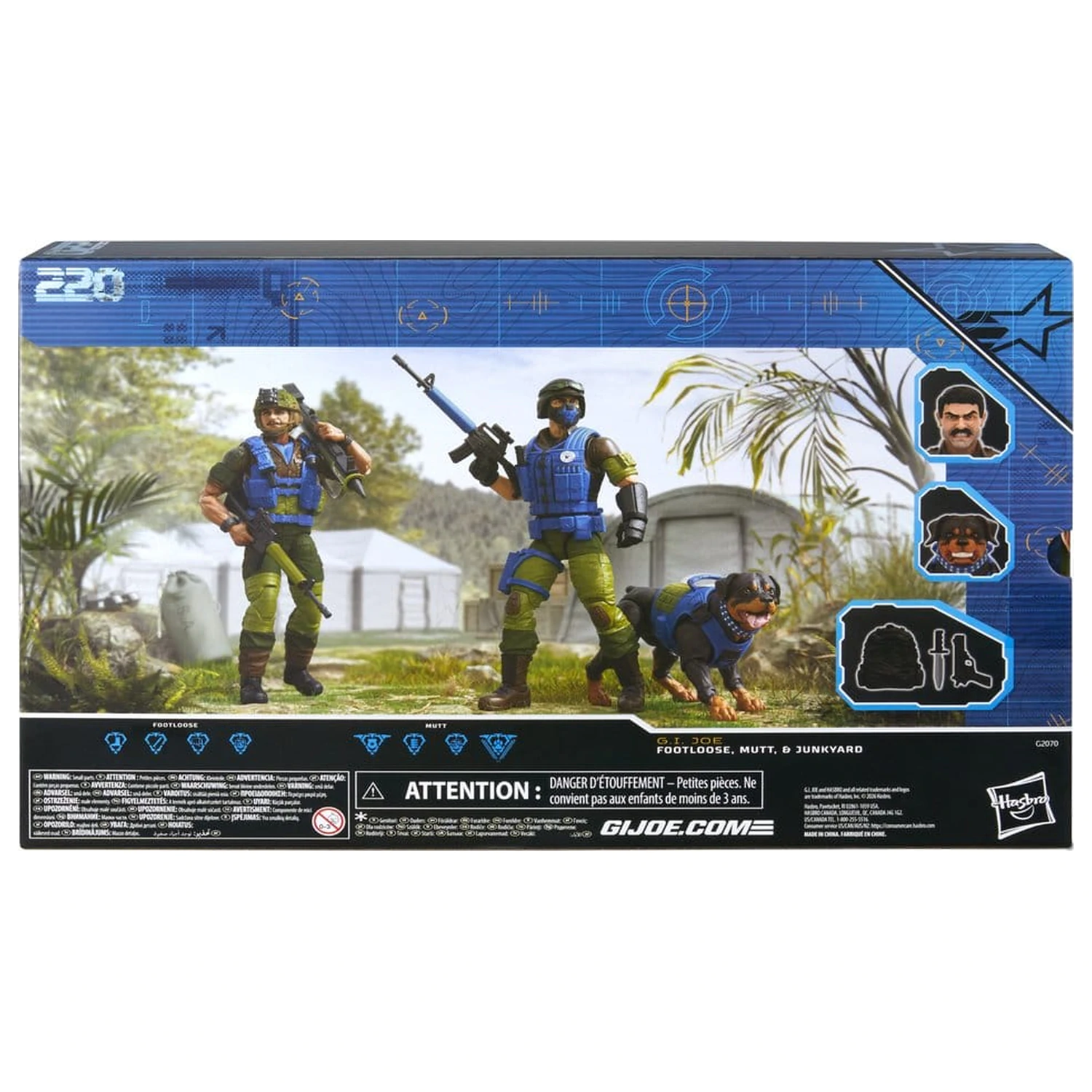 G.I. Joe Classified Series #220 Mad Marauders: Footloose & Mutt & Junkyard 3 db-os akciófigura csomag 15 cm termékfotó