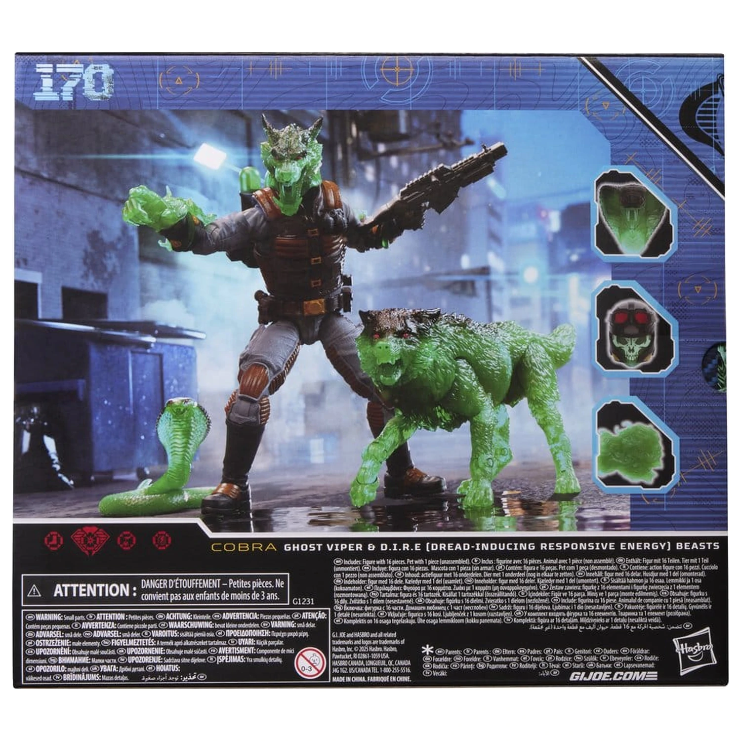 G.I. Joe Classified Series akciófigura #170 Ghost Viper & D.I.R.E. Beasts 15 cm termékfotó