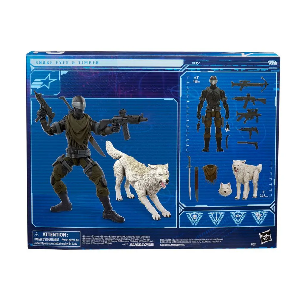 G.I. Joe Classified Series akciófigura 2022 Snake Eyes &amp; Timber 15 cm termékfotó