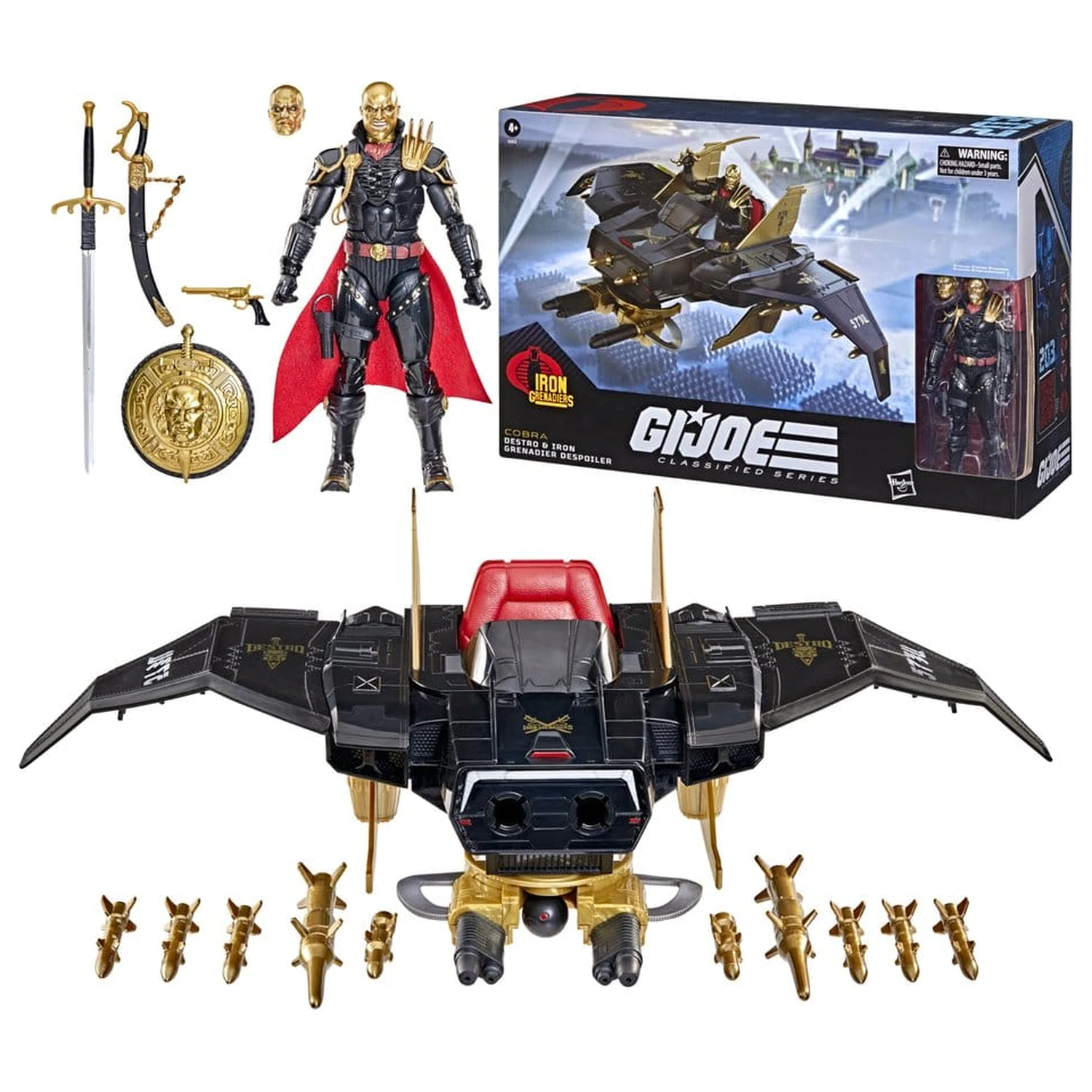 G.I. Joe Classified Series akciófigura és jármű csomag #203 Destro & Iron Grenadier Despoiler 15 cm termékfotó