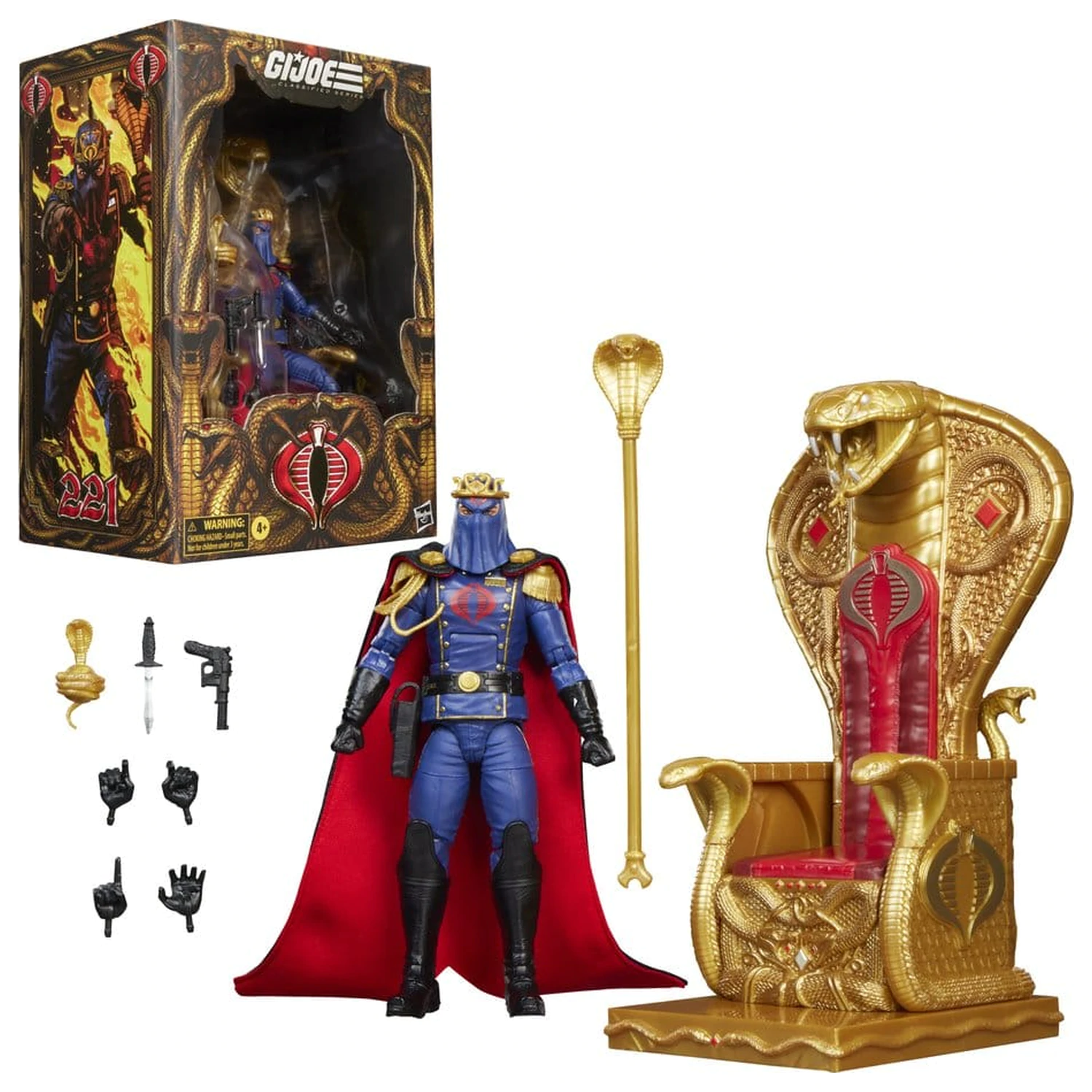 G.I. Joe Classified Series Cobra Commander in Dress Uniform & Throne akciófigura 15 cm termékfotó