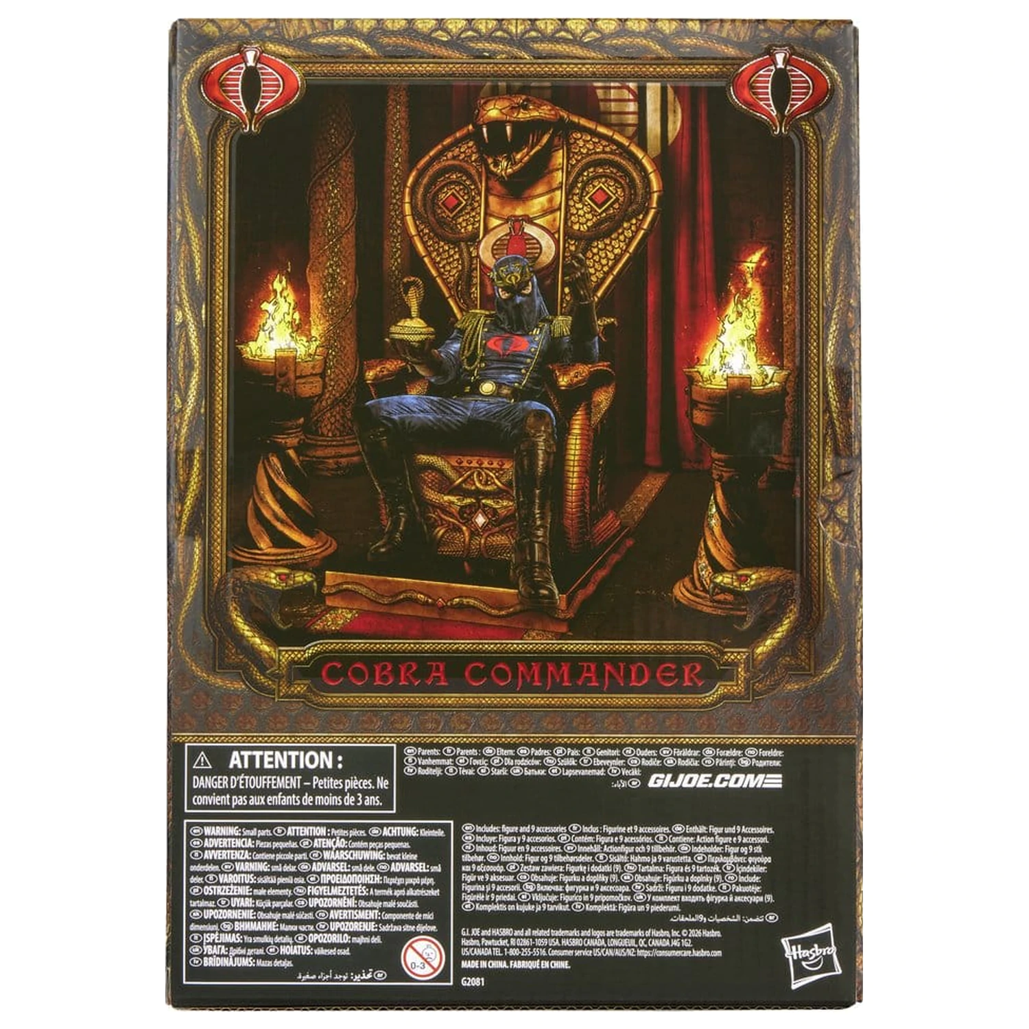 G.I. Joe Classified Series Cobra Commander in Dress Uniform & Throne akciófigura 15 cm termékfotó