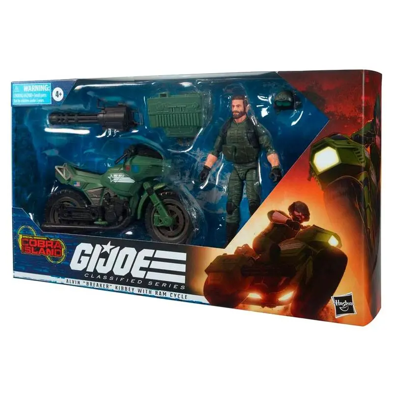 G.I. Joe Classified Series Cobra Island Alvin Breaker Kibbey with Ram Cycle figura 15cm termékfotó