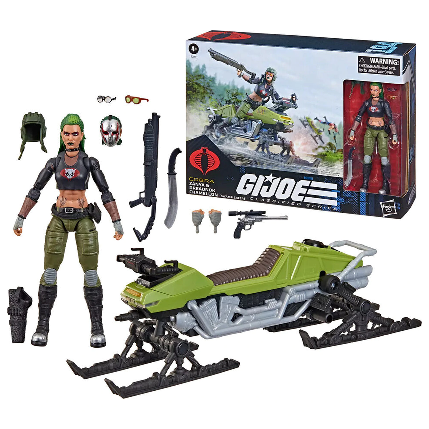 G.I. Joe Classified Series Cobra Zanya and Dreadnok Chameleon figura 15cm termékfotó