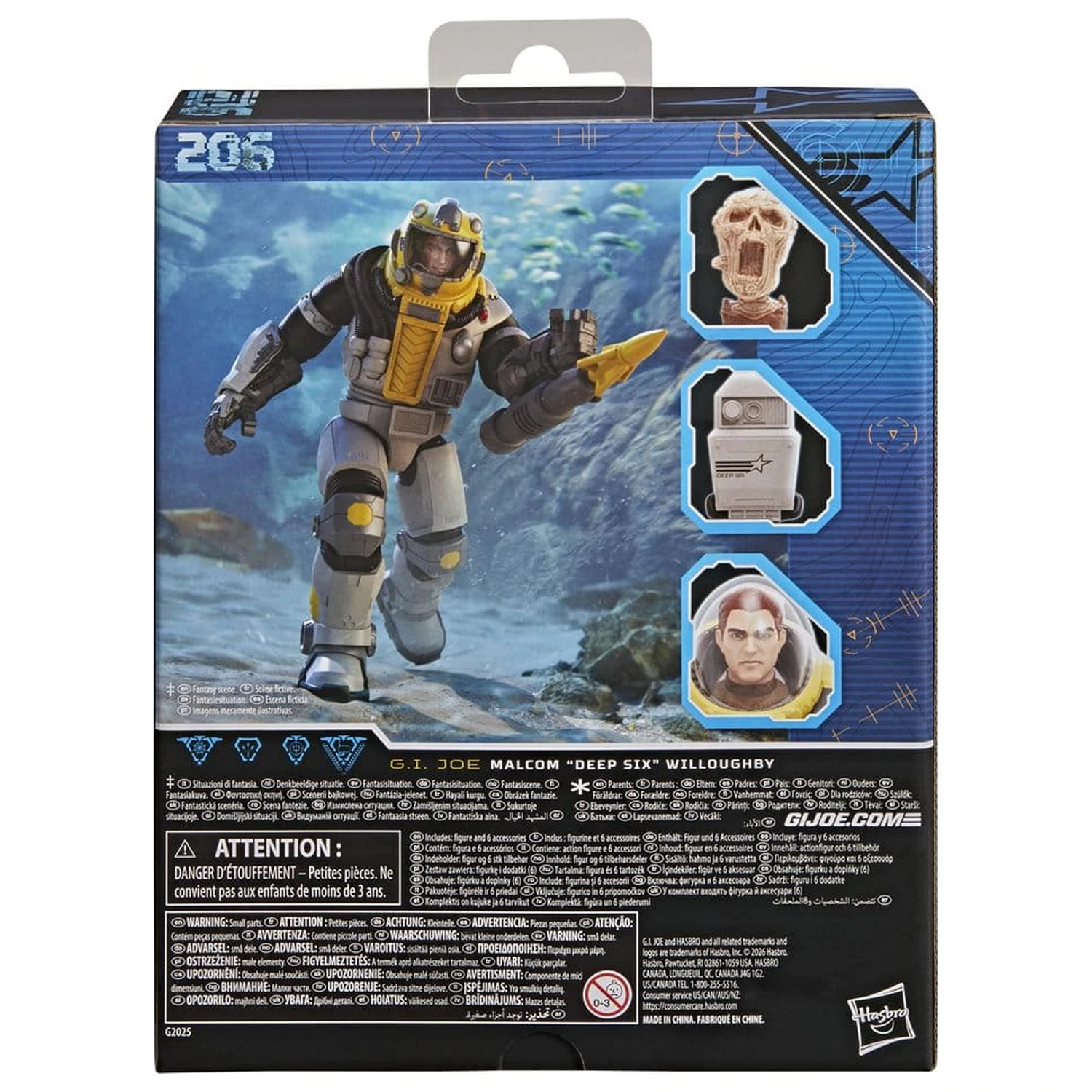 G.I. Joe Classified Series Deluxe #206 Malcom "Deep Six" Willoughby akciófigura 15 cm termékfotó