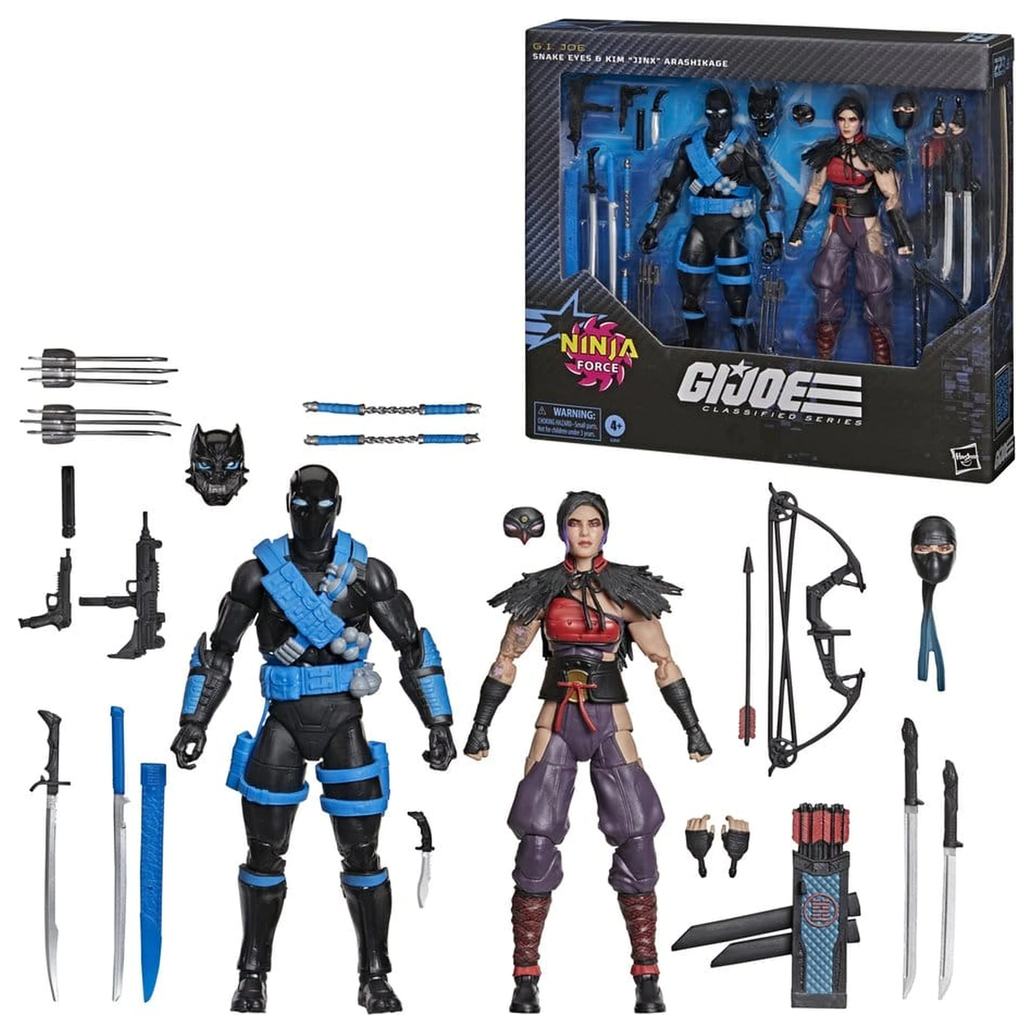 G.I. Joe Classified Series Snake Eyes & Kim "Jinx" Arashikage 2 db-os akciófigura csomag 15 cm termékfotó