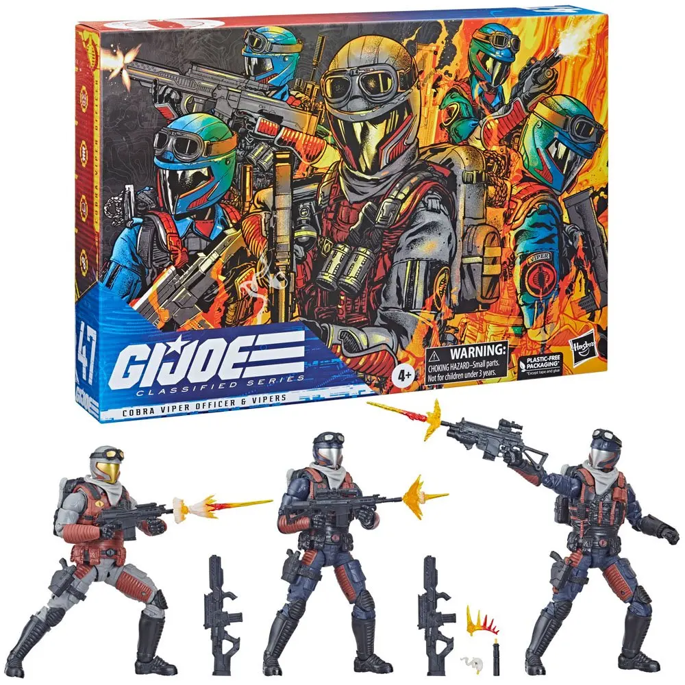 G.I. Joe Classified Series Troop-Builder Cobra Viper & Vipers 3 db-os akciófigura csomag 15 cm termékfotó