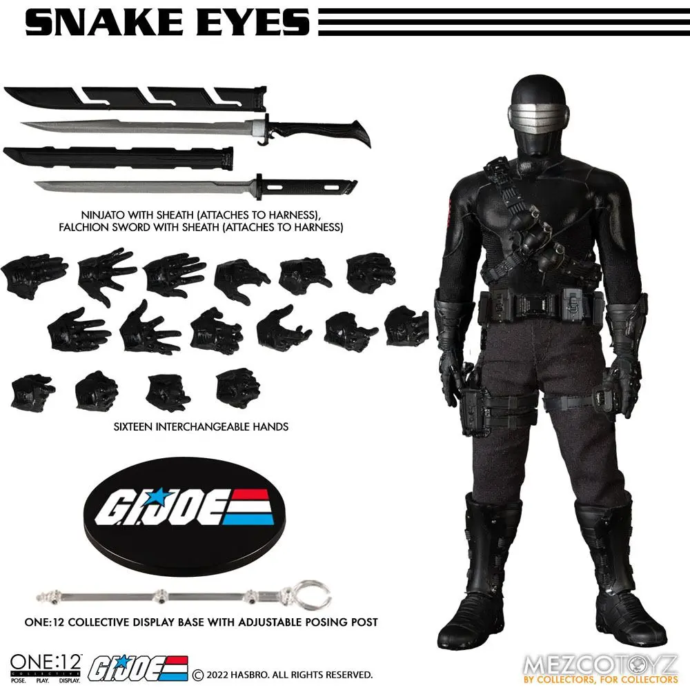 G.I. Joe Light-Up Action Figure 1/12 Snake Eyes Deluxe Edition 17 cm termékfotó