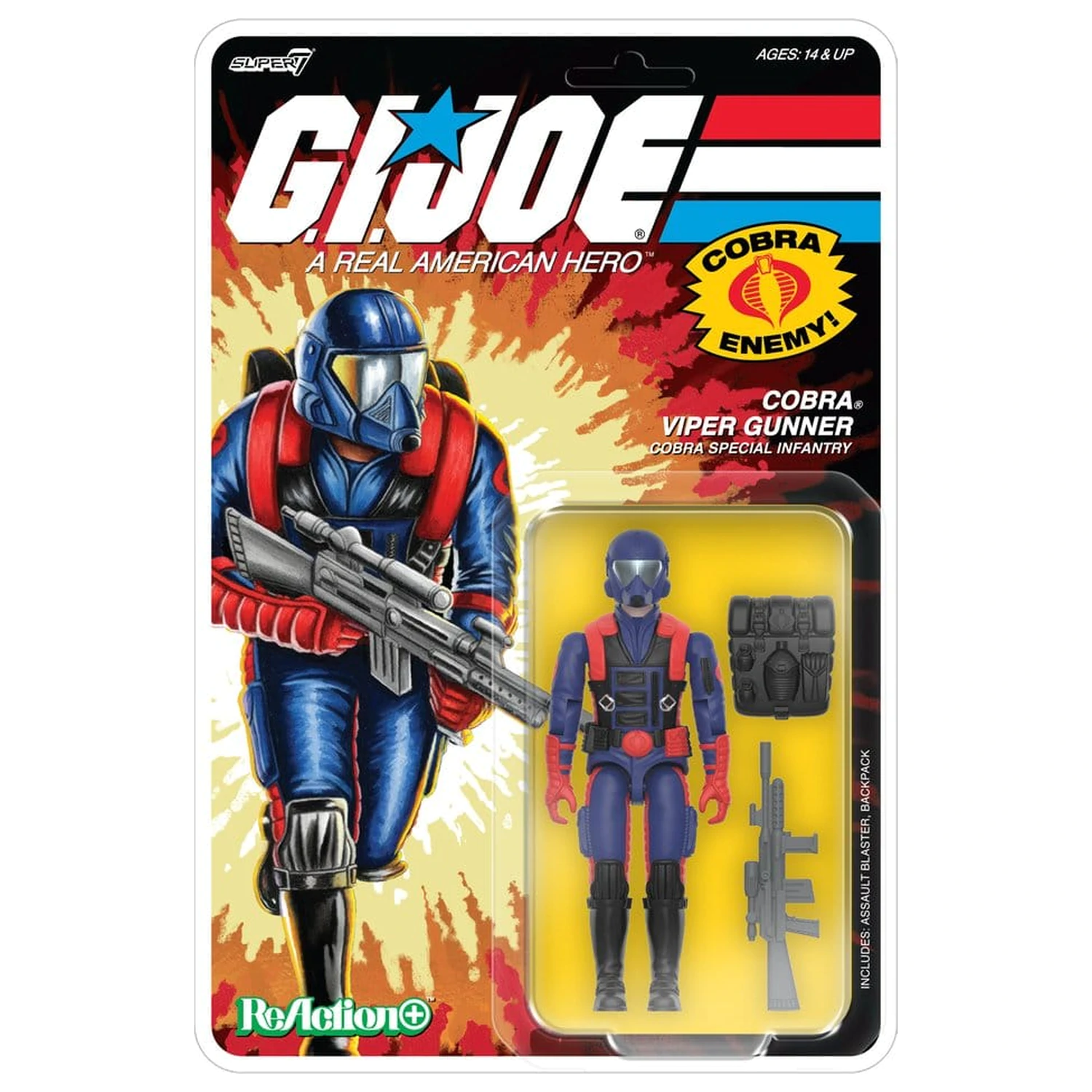 G.I. Joe ReAction+ akciófigura Wave 09 Cobra Viper Gunner termékfotó