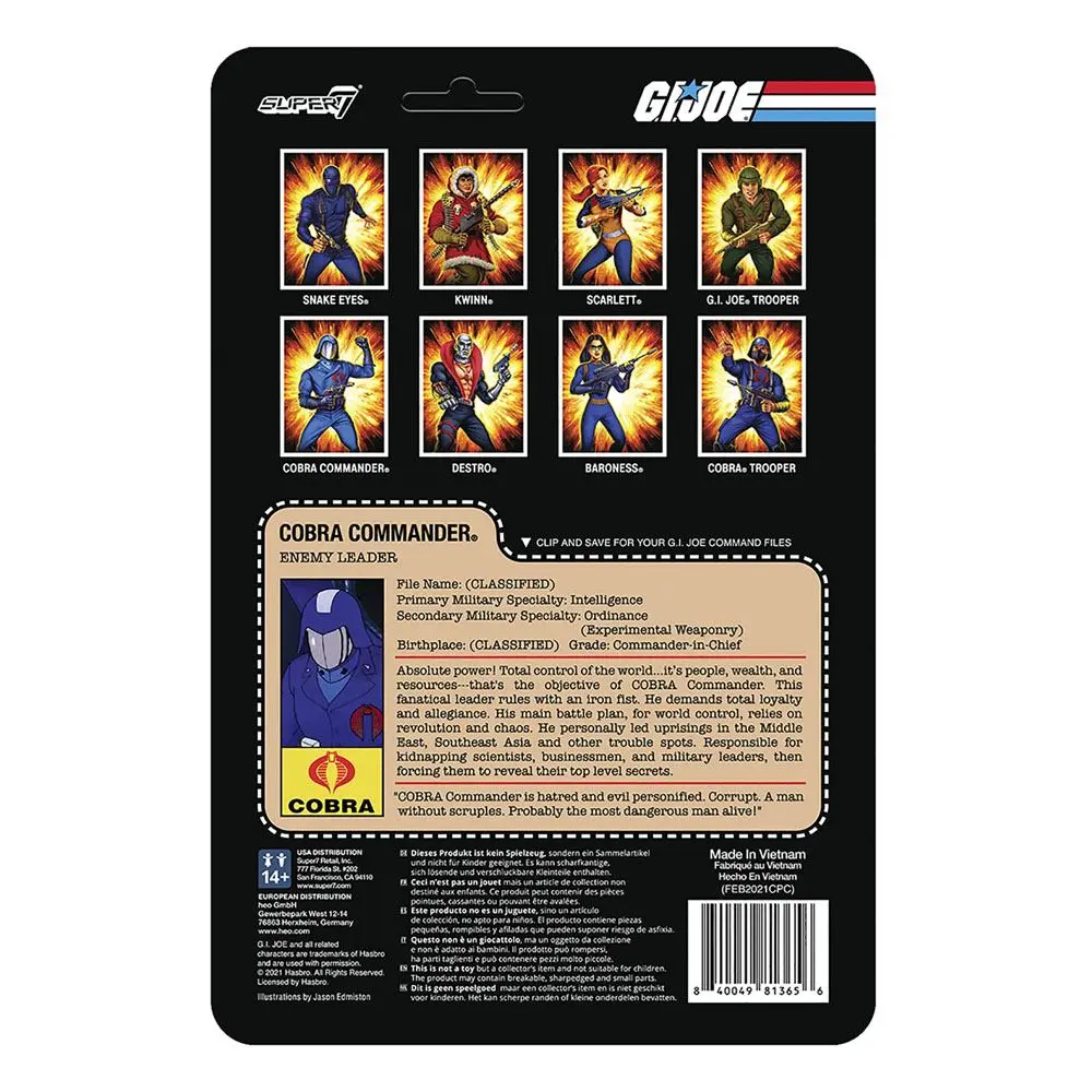 G.I. Joe ReAction Cobra Commander akciófigura 10 cm termékfotó