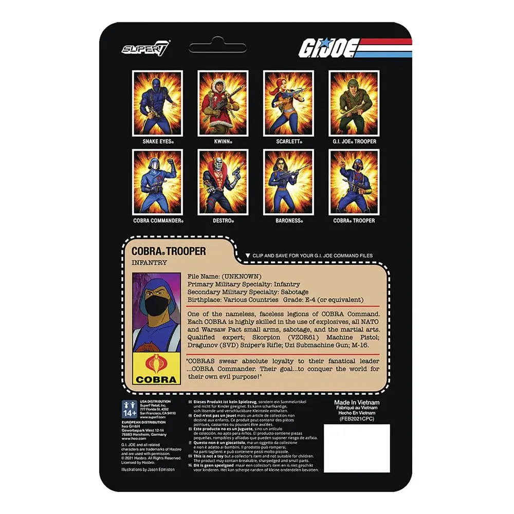 G.I. Joe ReAction Cobra Trooper Y-back (Brown) akciófigura 10 cm termékfotó