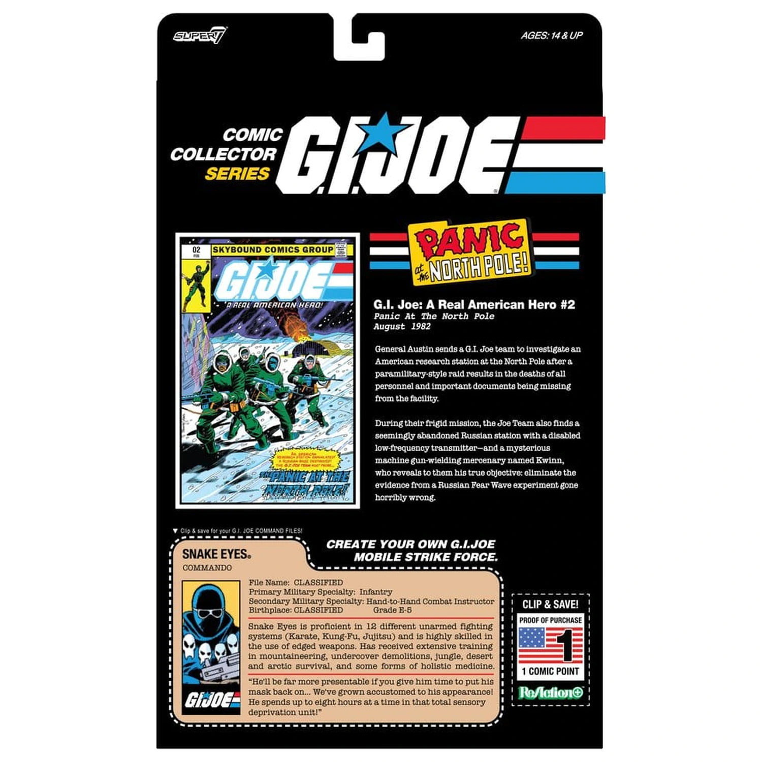 G.I. Joe ReAction+ Snake Eyes akciófigura (Skybound Comic Box Series, Issue #2) termékfotó