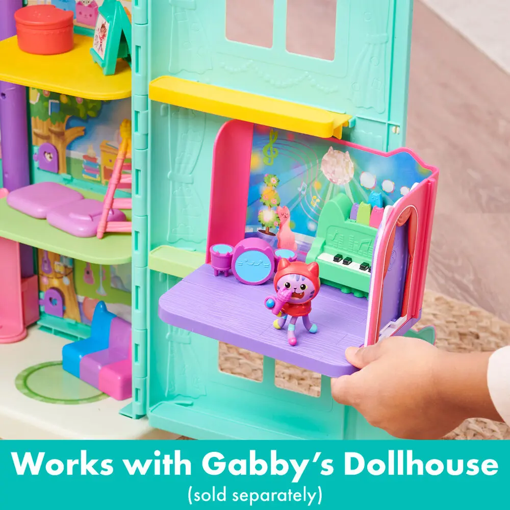 Gabbys Dollhouse Daniel James Catnips Groovy Music Room Speilset termékfotó