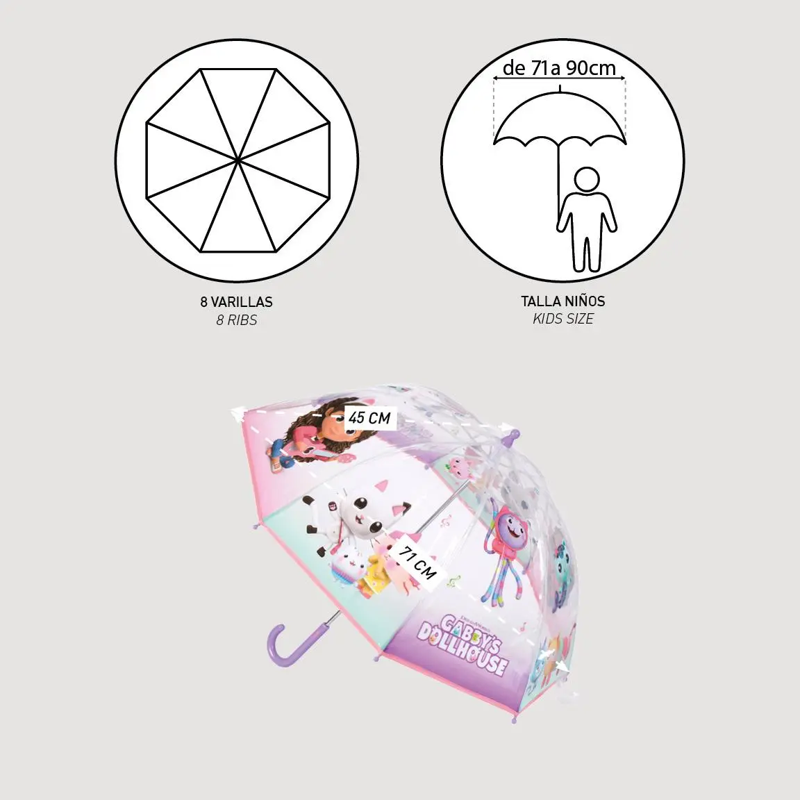 Gabbys Dollhouse esernyő termékfotó