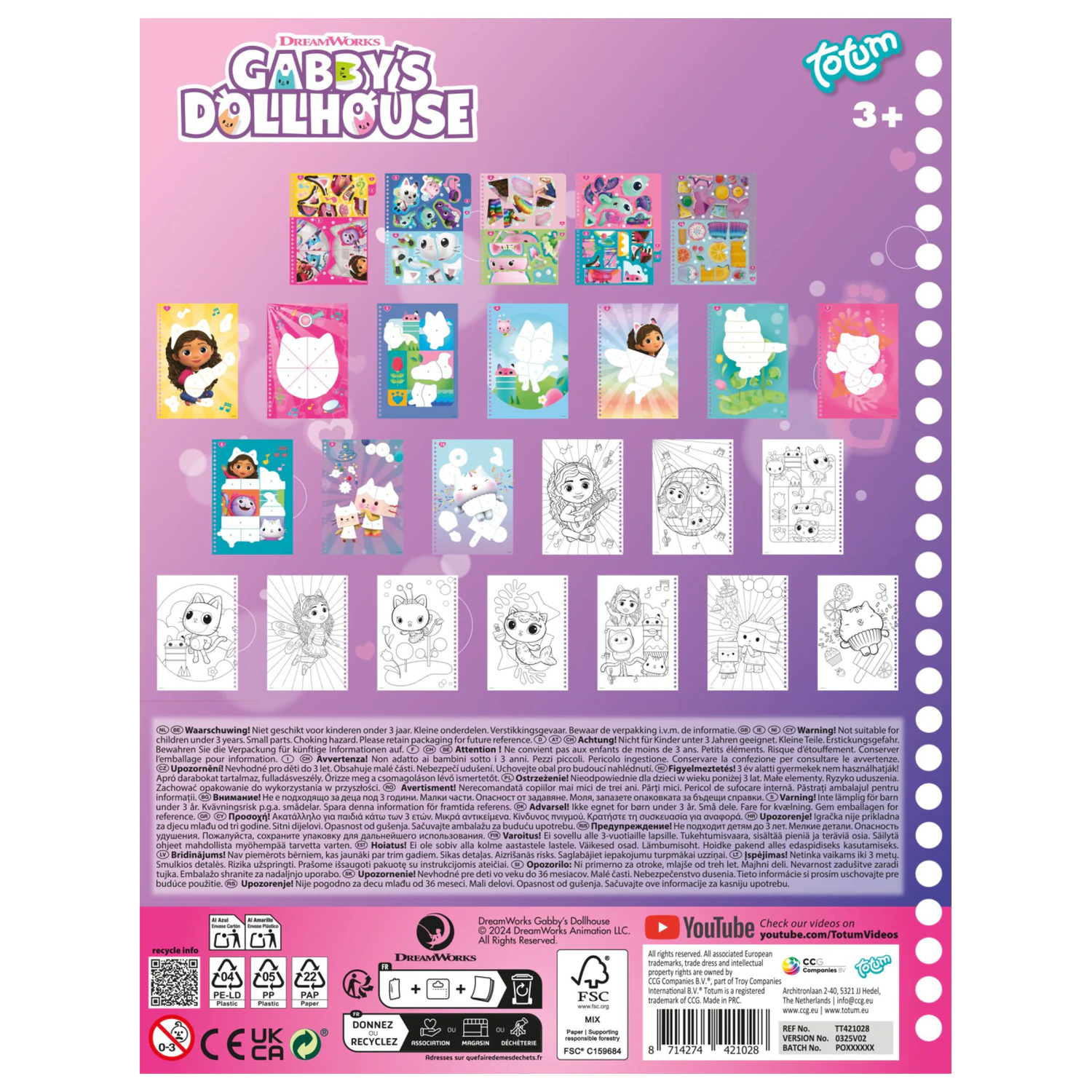Gabi babaháza Sprinkle Party puzzle matrica és színező szett termékfotó