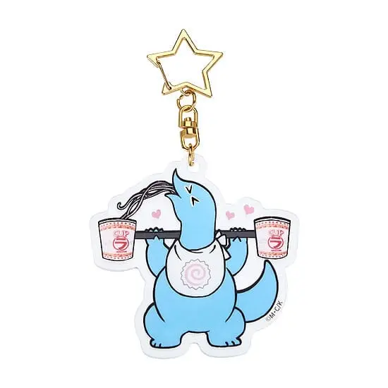 Gal &amp; Dino GoodSmile Moment Glow-in-the-Dark Weightlifting kulcstartó 7 cm termékfotó