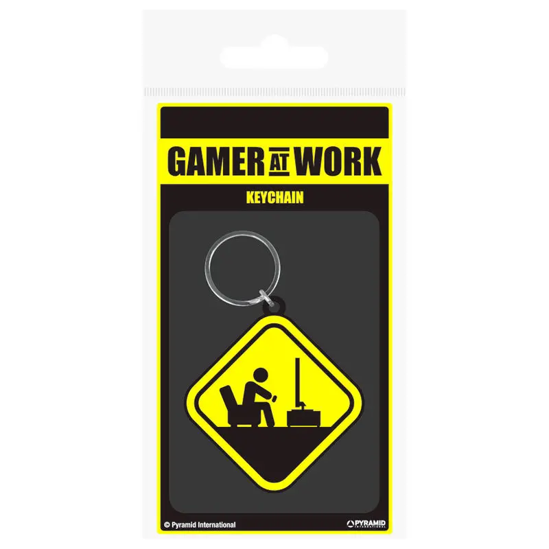 Gaming Danger Gamer at Work gumi kulcstartó termékfotó