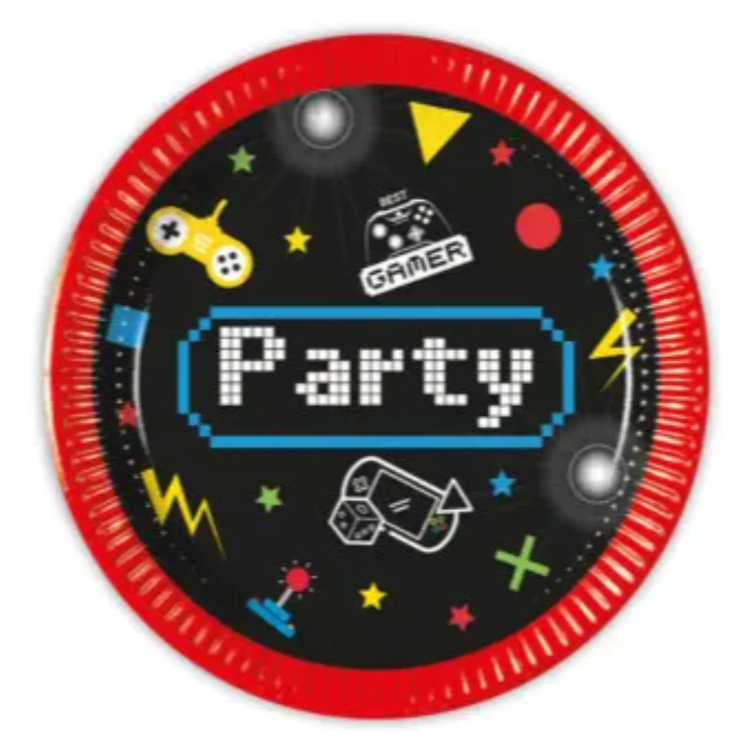 Gaming Party papírtányér 8 db-os 20 cm FSC termékfotó