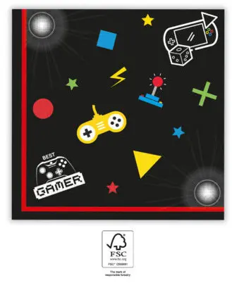 Gaming Party szalvéta 20 db-os 33x33 cm FSC termékfotó