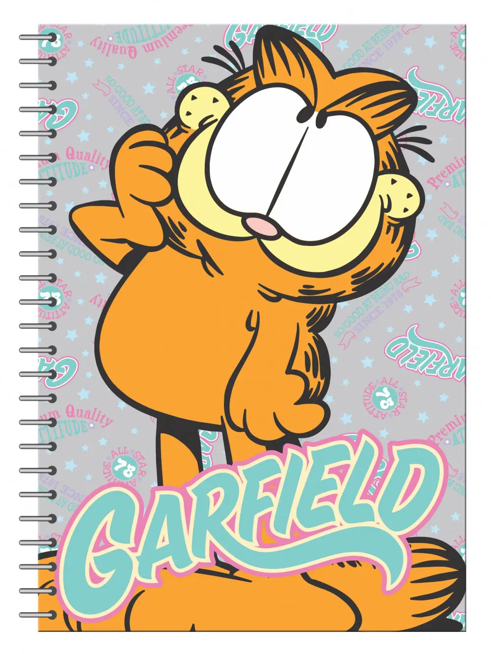 Garfield B/5 spirál vonalas jegyzetfüzet 70 lapos termékfotó