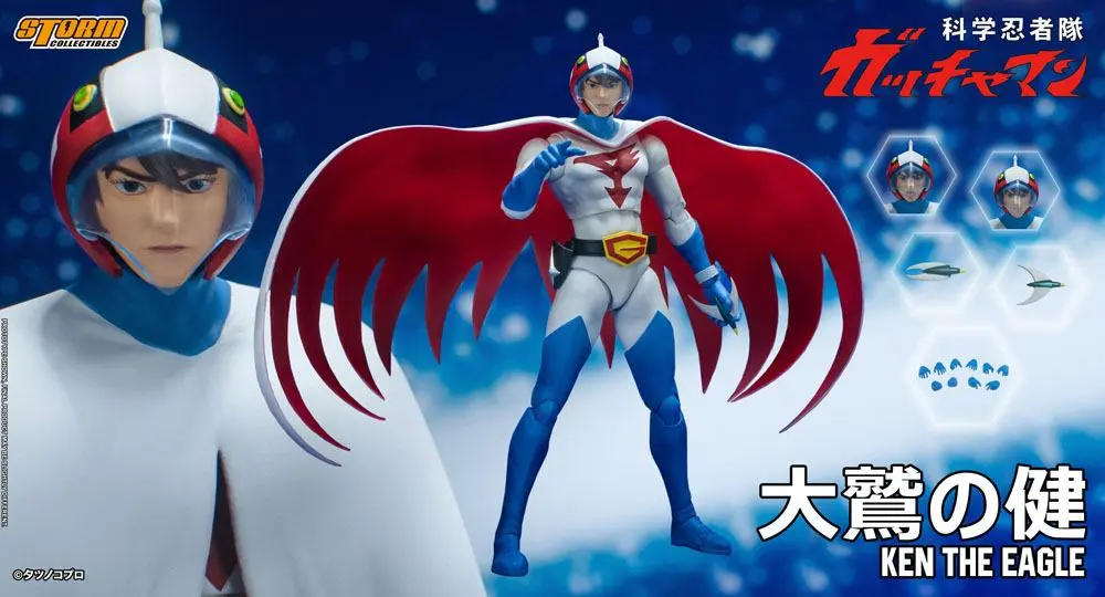 Gatchaman 1/12 Ken the Eagle akciófigura 18 cm termékfotó