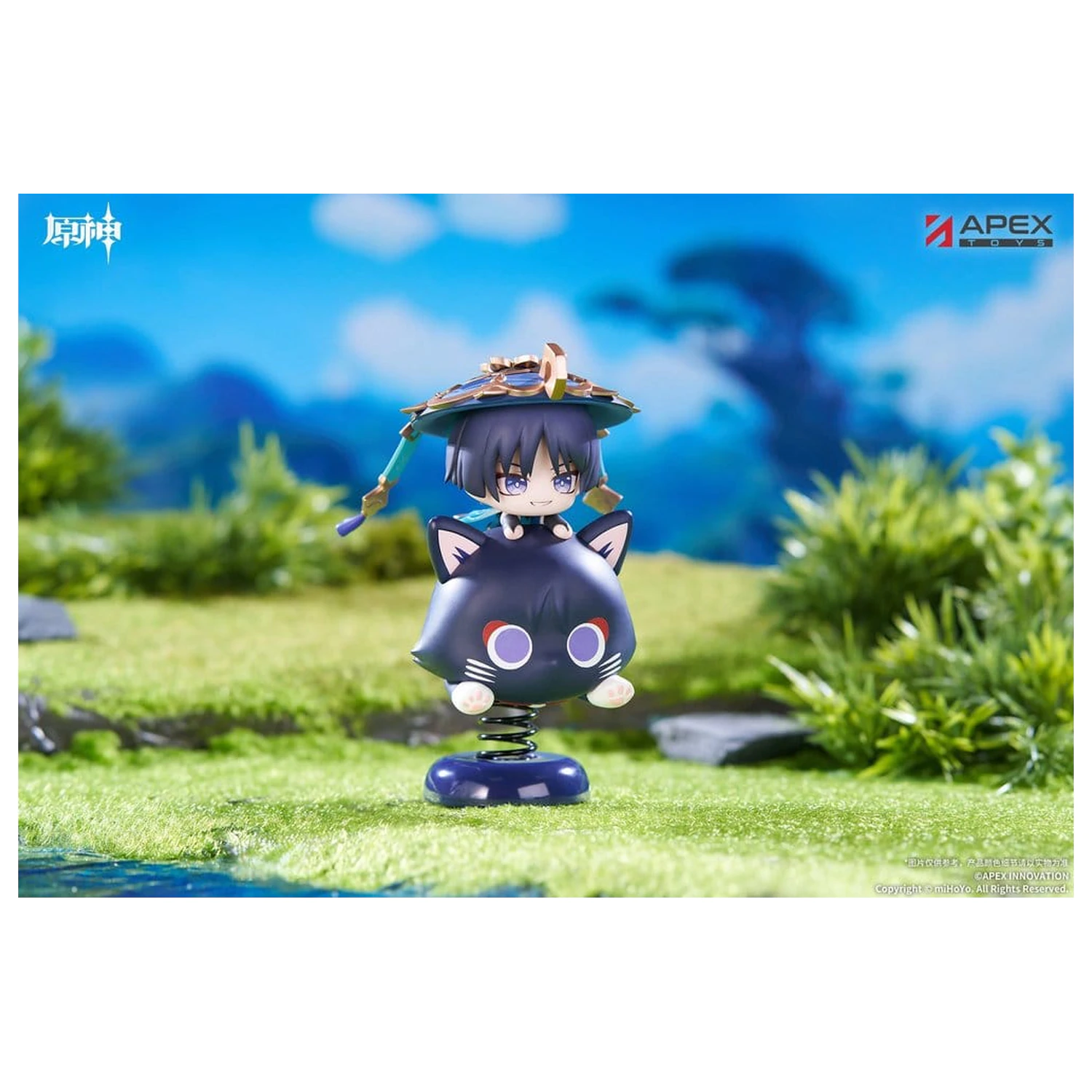 Genshin Impact Chibi Chara Yurayura Stand PVC figura Wanderer 11 cm termékfotó