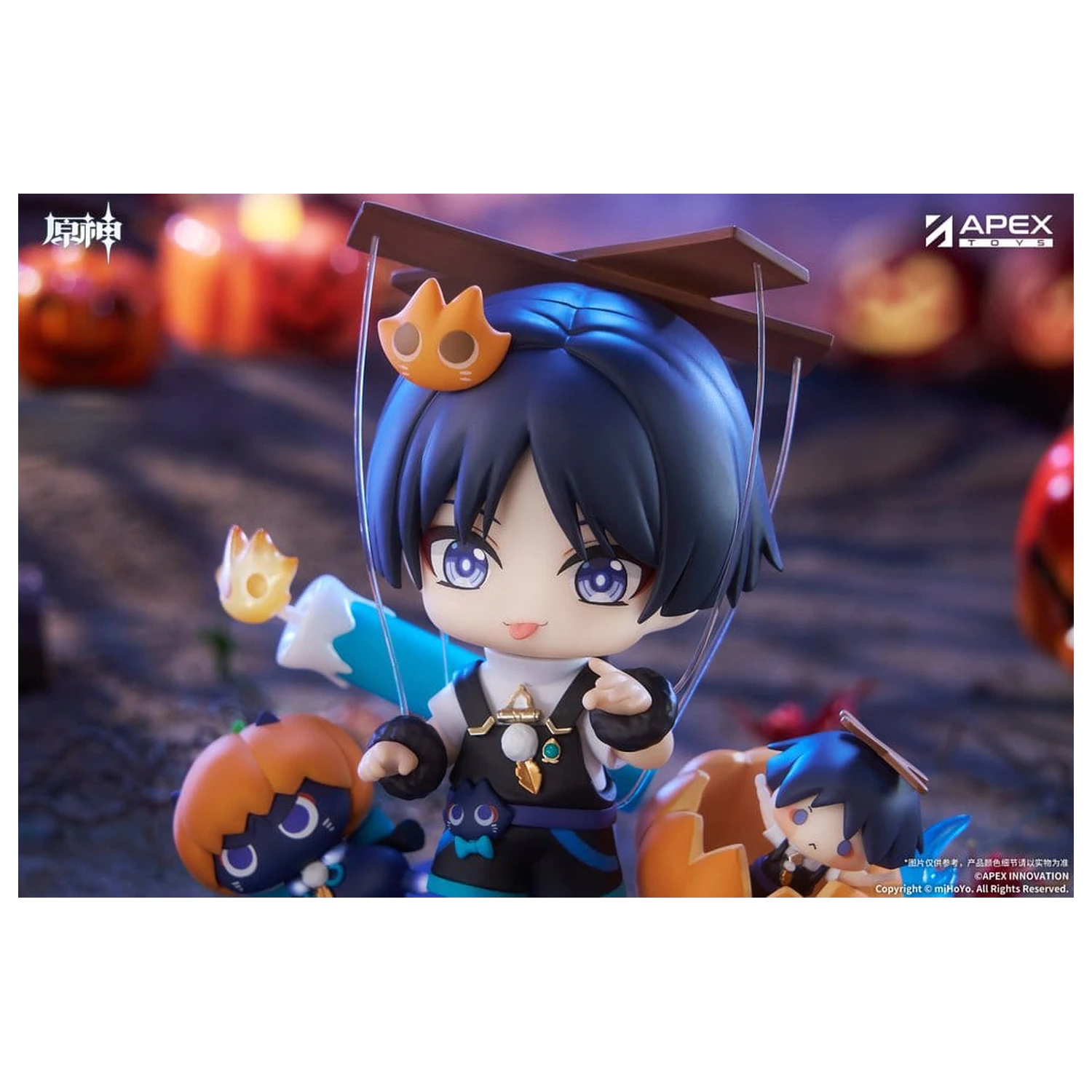 Genshin Impact You Ye Qi Xiang Series Chibi Chara Wanderer PVC szobor figura 10 cm   termékfotó