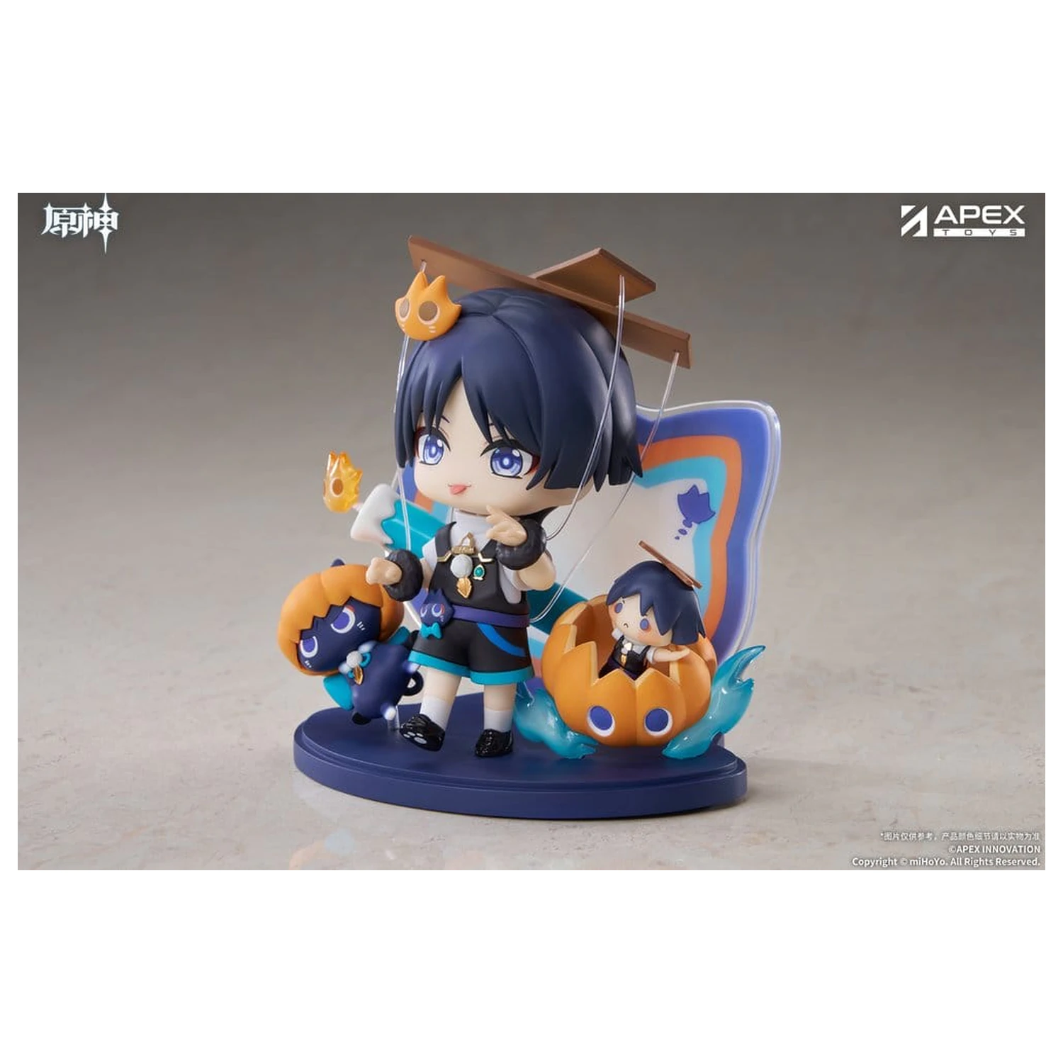 Genshin Impact You Ye Qi Xiang Series Chibi Chara Wanderer PVC szobor figura 10 cm   termékfotó