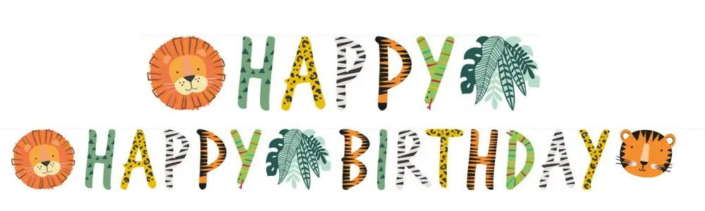 Get Wild Happy Birthday felirat 180 cm termékfotó