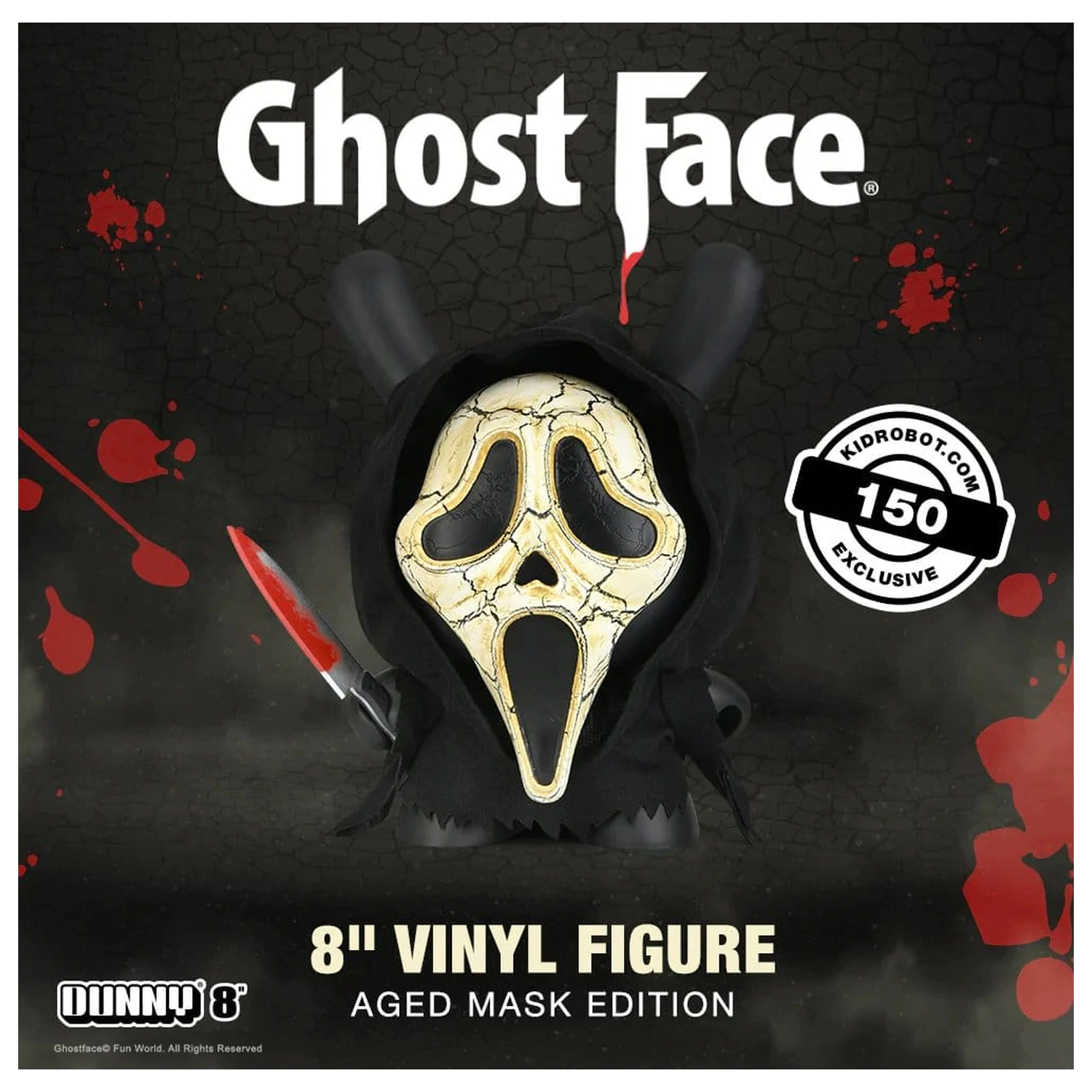 Ghost Face Dunny Art Toy Vinyl figura Aged Mask Edition 20 cm termékfotó
