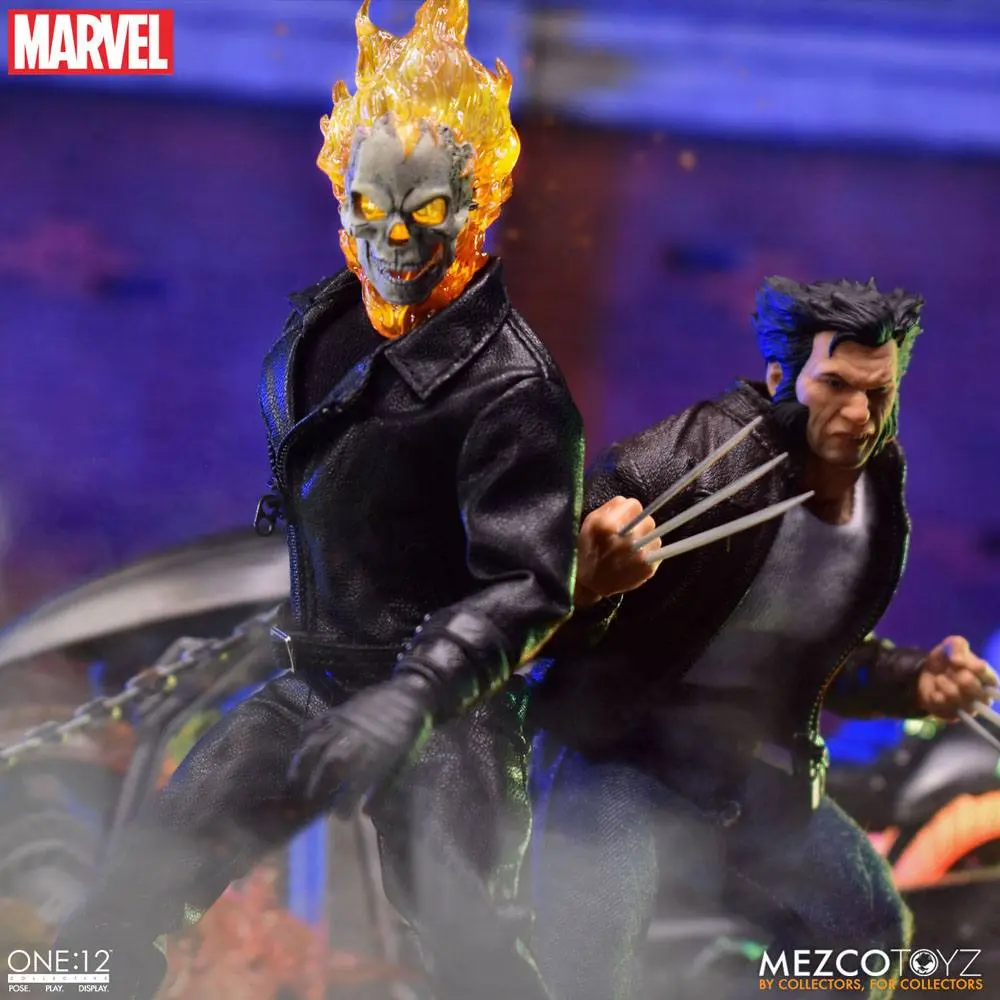 Ghost Rider 1/12 Ghost Rider &amp; Hell Cycle akciófigura és jármű hanggal termékfotó