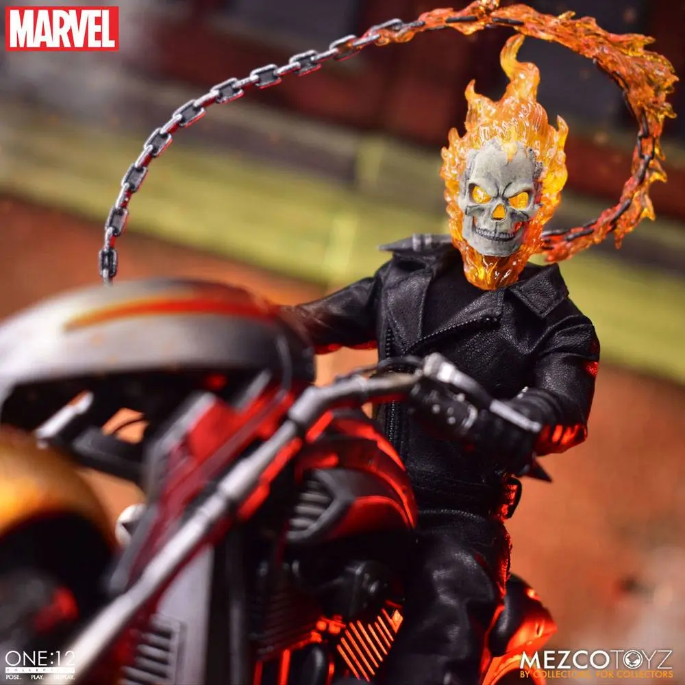 Ghost Rider 1/12 Ghost Rider &amp; Hell Cycle akciófigura és jármű hanggal termékfotó