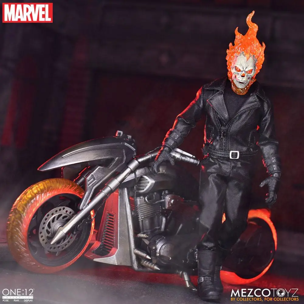 Ghost Rider 1/12 Ghost Rider &amp; Hell Cycle akciófigura és jármű hanggal termékfotó