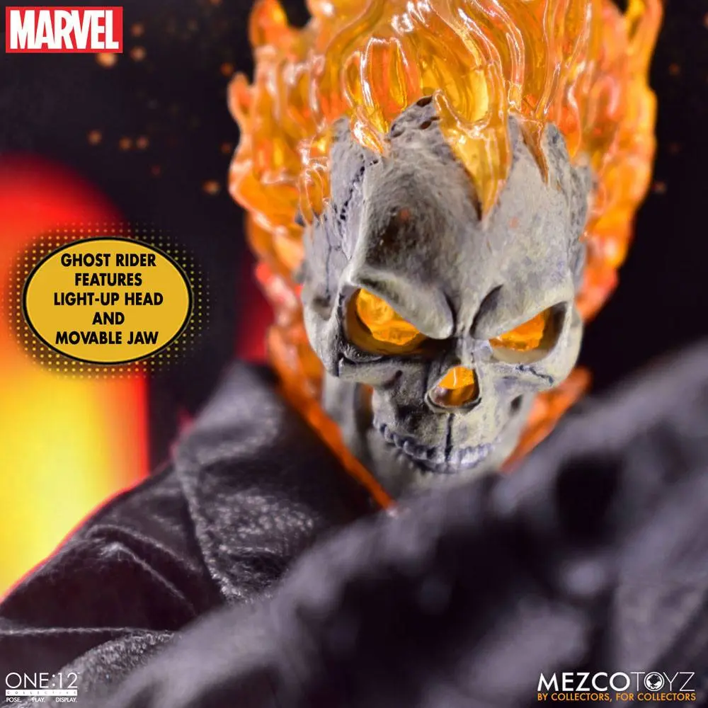 Ghost Rider 1/12 Ghost Rider &amp; Hell Cycle akciófigura és jármű hanggal termékfotó