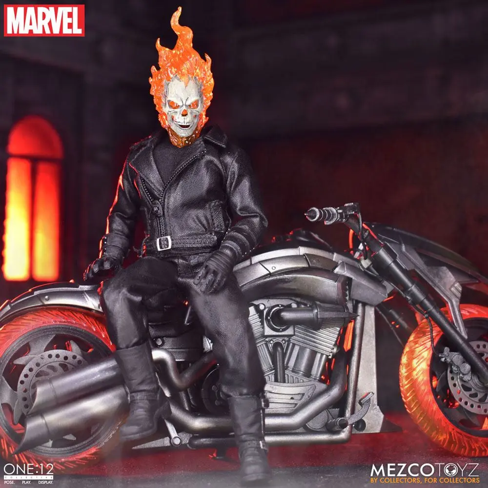 Ghost Rider 1/12 Ghost Rider &amp; Hell Cycle akciófigura és jármű hanggal termékfotó