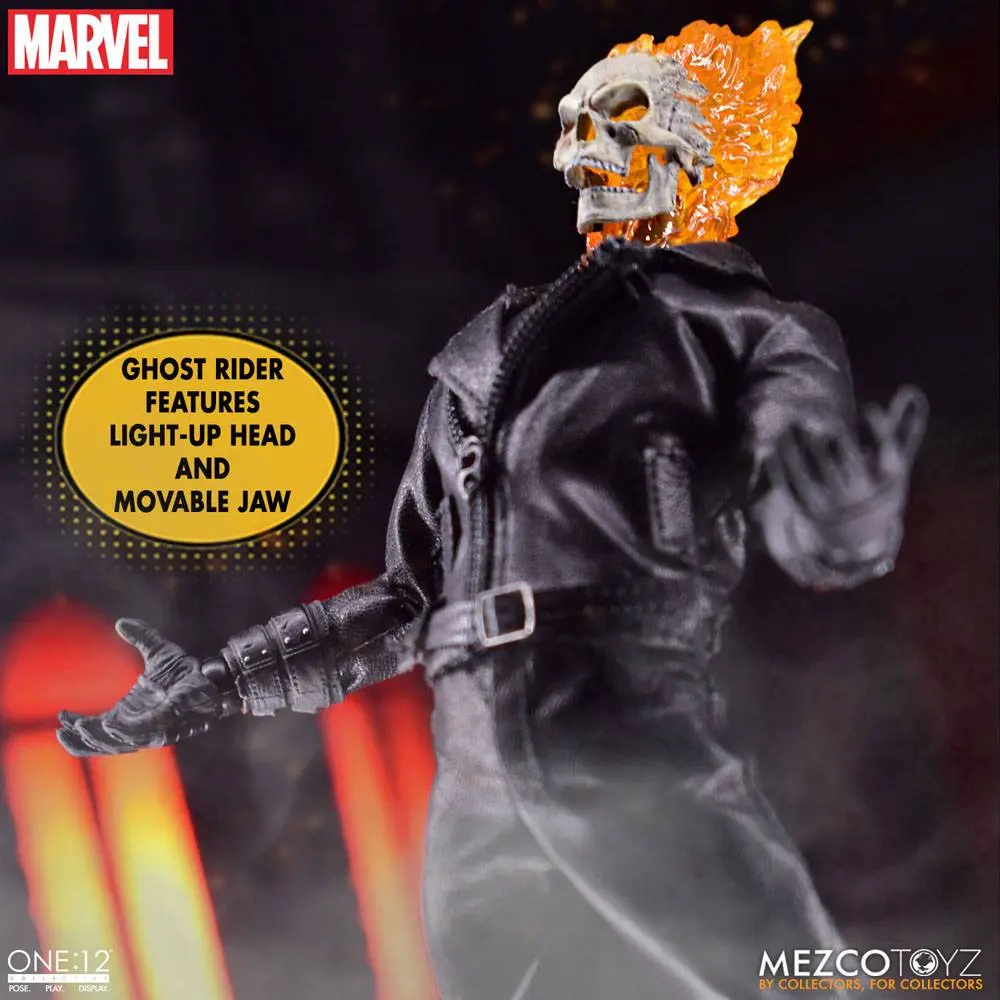 Ghost Rider 1/12 Ghost Rider &amp; Hell Cycle akciófigura és jármű hanggal termékfotó