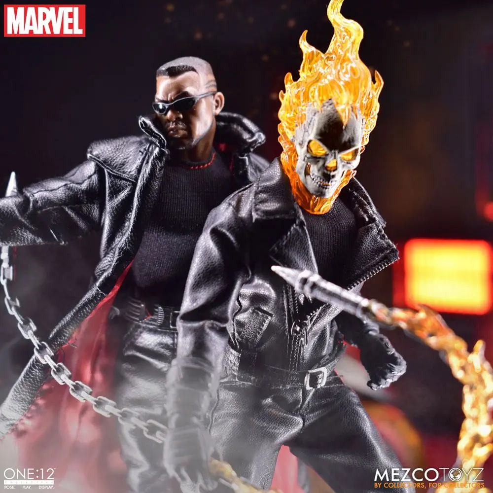 Ghost Rider 1/12 Ghost Rider &amp; Hell Cycle akciófigura és jármű hanggal termékfotó