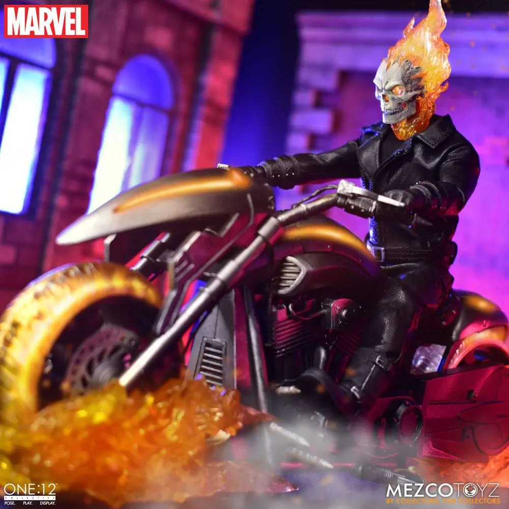Ghost Rider 1/12 Ghost Rider &amp; Hell Cycle akciófigura és jármű hanggal termékfotó