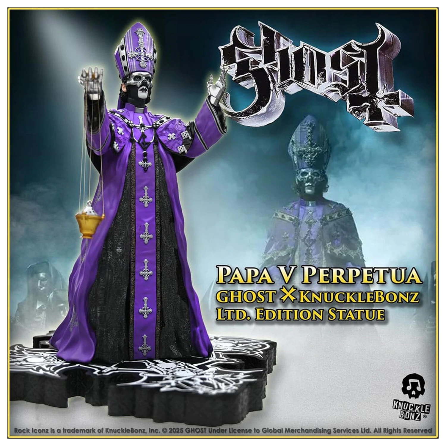 Ghost Rock Iconz Papa V Perpetua Purple Robes szobor figura 22 cm termékfotó