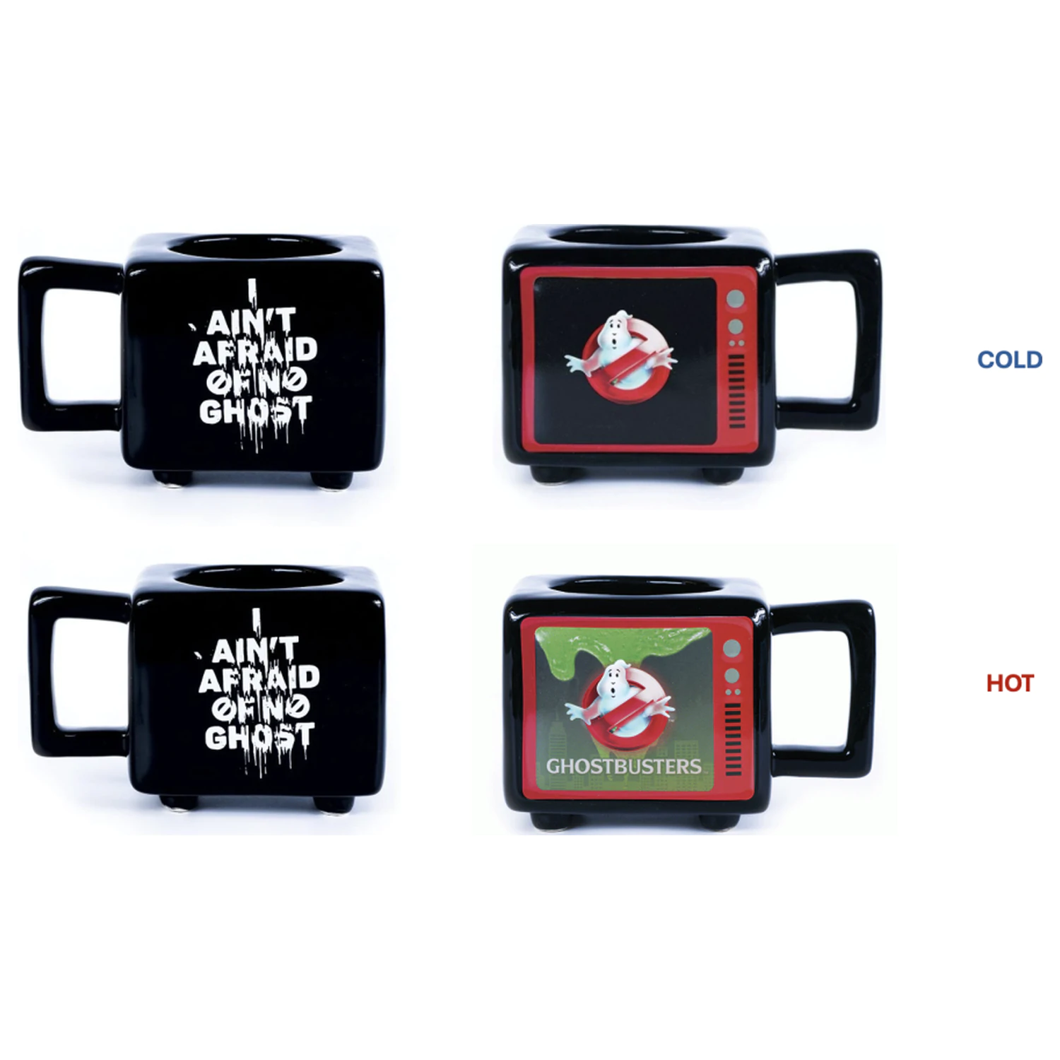 Ghostbusters I Ain't Afraid Retro TV hőre változó bögre 500ml termékfotó
