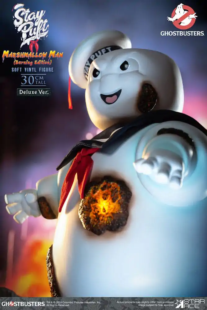 Ghostbusters Soft Vinyl szobor figura Stay Puft Marshmallow Man Burnign Edition Deluxe Version 30 cm termékfotó