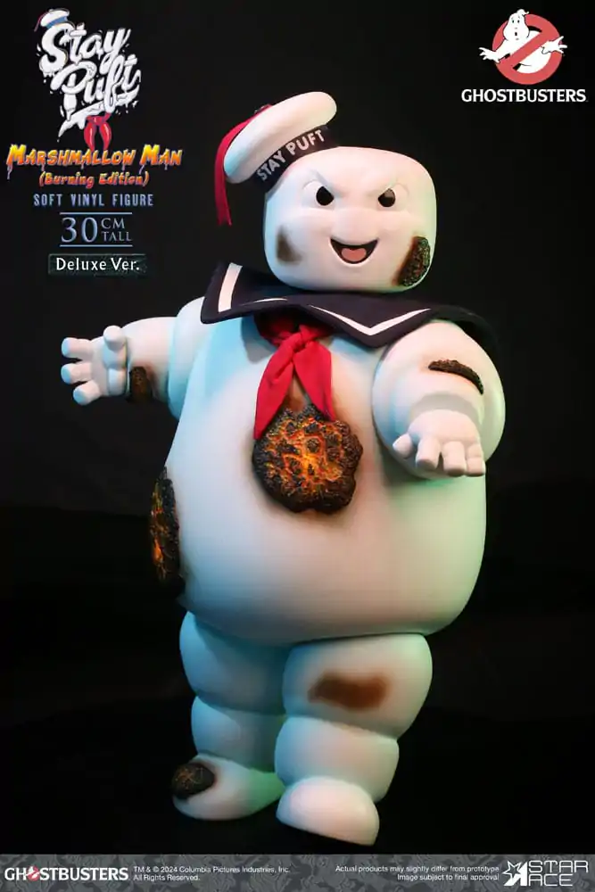 Ghostbusters Soft Vinyl szobor figura Stay Puft Marshmallow Man Burnign Edition Deluxe Version 30 cm termékfotó