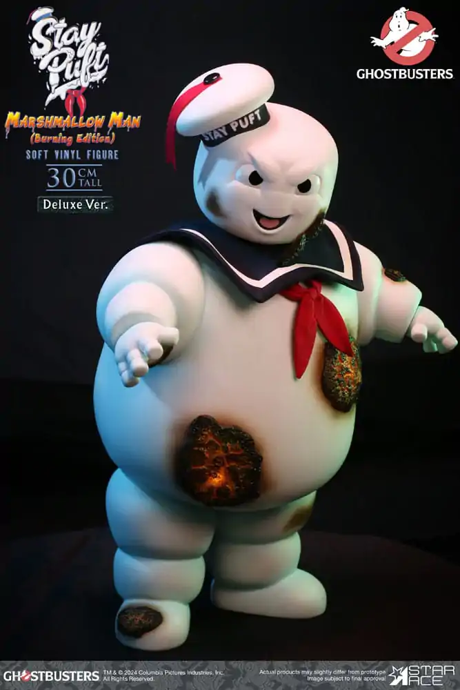 Ghostbusters Soft Vinyl szobor figura Stay Puft Marshmallow Man Burnign Edition Deluxe Version 30 cm termékfotó