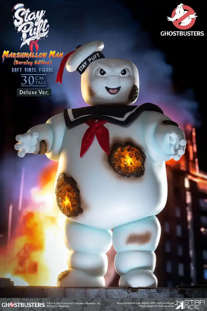 Ghostbusters Soft Vinyl szobor figura Stay Puft Marshmallow Man Burnign Edition Deluxe Version 30 cm termékfotó