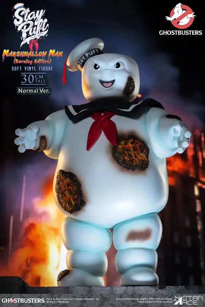 Ghostbusters Soft Vinyl szobor figura Stay Puft Marshmallow Man Burning Edition Normal Version 30 cm termékfotó