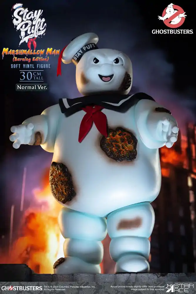 Ghostbusters Soft Vinyl szobor figura Stay Puft Marshmallow Man Burning Edition Normal Version 30 cm termékfotó