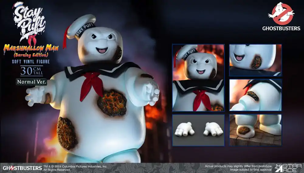 Ghostbusters Soft Vinyl szobor figura Stay Puft Marshmallow Man Burning Edition Normal Version 30 cm termékfotó