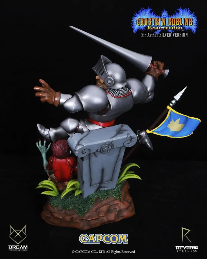 Ghosts 'n Goblins Resurrection 1/6 Sir Arthur Silver Version szobor figura 44 cm termékfotó