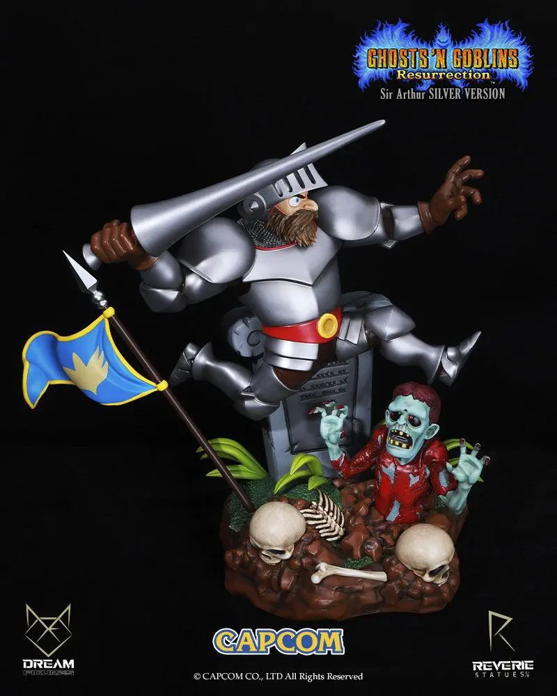 Ghosts 'n Goblins Resurrection 1/6 Sir Arthur Silver Version szobor figura 44 cm termékfotó