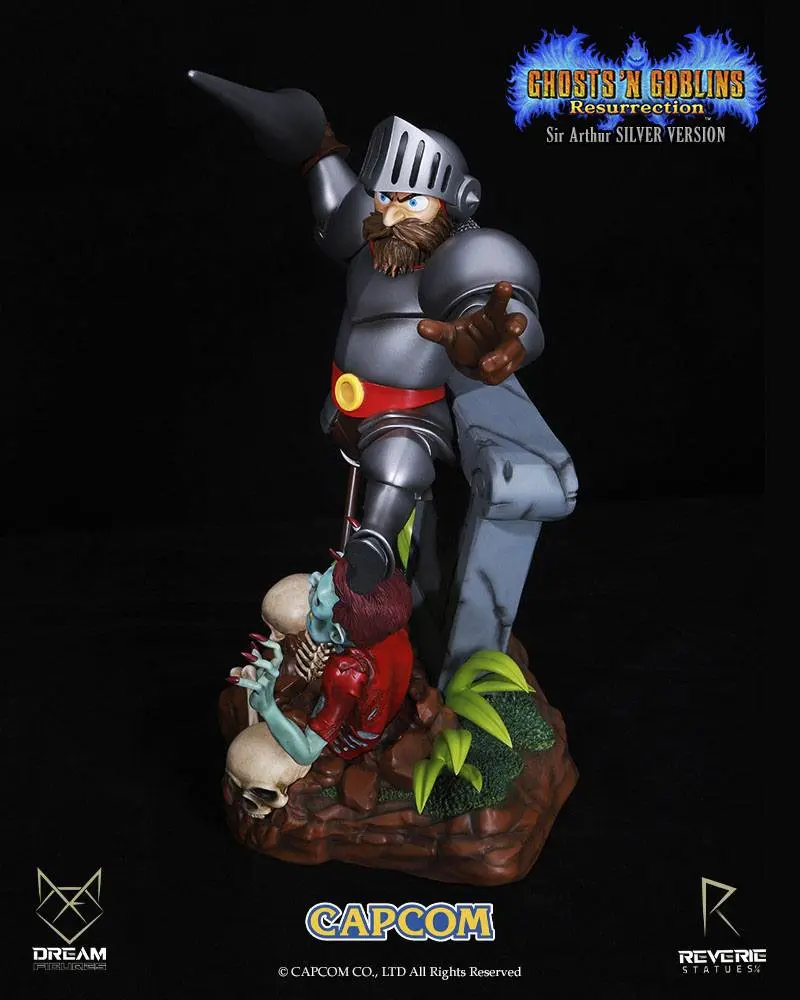 Ghosts 'n Goblins Resurrection 1/6 Sir Arthur Silver Version szobor figura 44 cm termékfotó